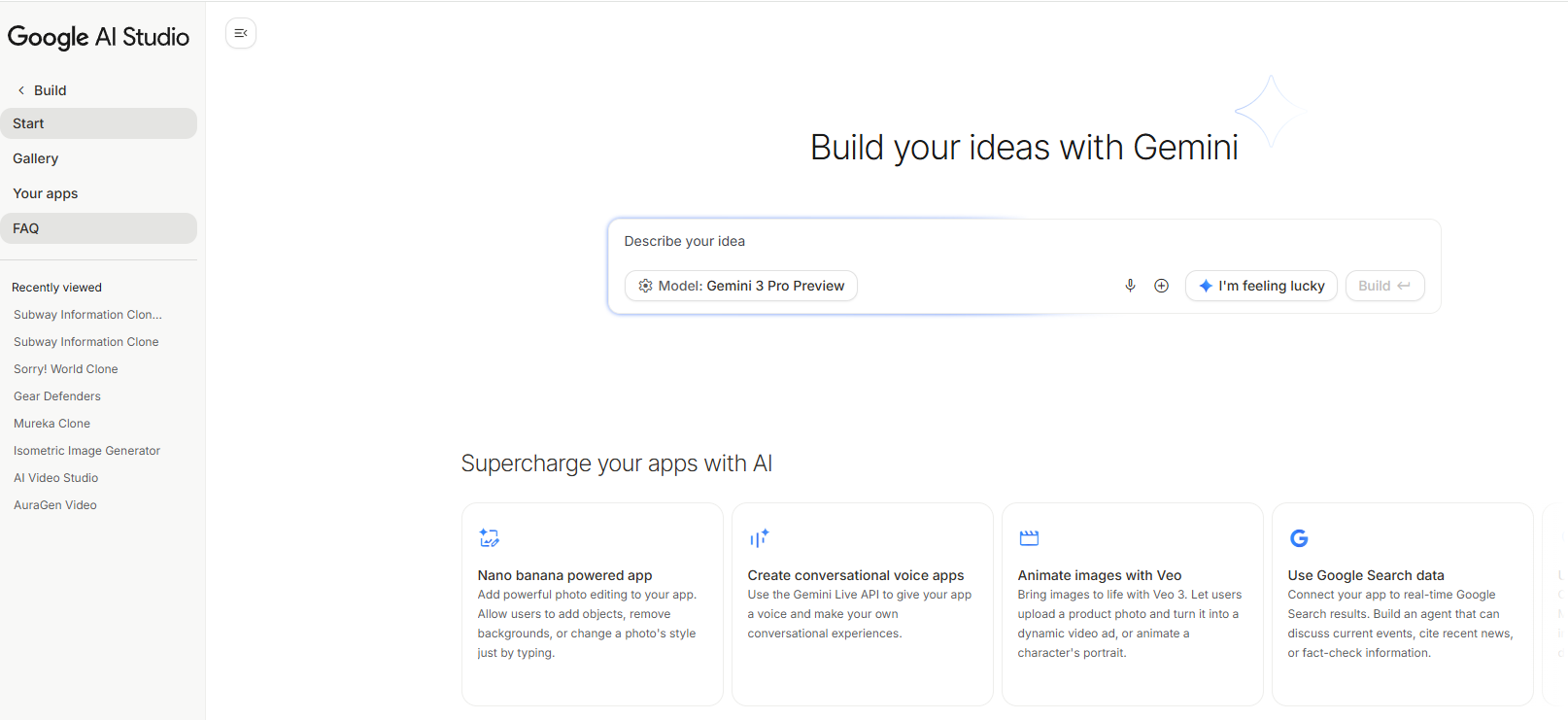Google AI Studio apps